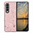 Custodia Plastica Rigida Cover Opaca H02 per Samsung Galaxy Z Fold4 5G Oro Rosa