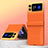 Custodia Plastica Rigida Cover Opaca H07 per Samsung Galaxy Z Fold3 5G Arancione