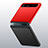 Custodia Plastica Rigida Cover Opaca M01 per Samsung Galaxy Z Flip 5G Rosso e Nero