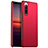 Custodia Plastica Rigida Cover Opaca per Sony Xperia 10 III Rosso