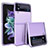 Custodia Plastica Rigida Cover Opaca R02 per Samsung Galaxy Z Flip3 5G Chiaro