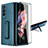 Custodia Plastica Rigida Cover Opaca R06 per Samsung Galaxy Z Fold4 5G Ciano