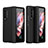 Custodia Plastica Rigida Cover Opaca T02 per Samsung Galaxy Z Fold3 5G Nero