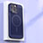 Custodia Plastica Rigida Cover Perforato con Mag-Safe Magnetic per Apple iPhone 13 Pro Blu