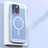 Custodia Plastica Rigida Cover Perforato con Mag-Safe Magnetic per Apple iPhone 13 Pro Max Cielo Blu