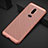 Custodia Plastica Rigida Cover Perforato per OnePlus 6 Oro Rosa