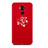 Custodia Plastica Rigida Fiori per Huawei Mate 9 Rosso