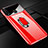 Custodia Plastica Rigida Laterale Cover Opaca 360 Gradi con Magnetico Anello Supporto per Huawei Nova 4e Rosso