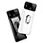 Custodia Plastica Rigida Laterale Cover Opaca 360 Gradi con Magnetico Anello Supporto per Huawei P Smart+ Plus