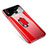 Custodia Plastica Rigida Laterale Cover Opaca 360 Gradi con Magnetico Anello Supporto per Huawei P Smart+ Plus Rosso