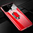 Custodia Plastica Rigida Laterale Cover Opaca 360 Gradi con Magnetico Anello Supporto per OnePlus 7 Pro Rosso