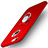 Custodia Plastica Rigida Opaca con Anello Supporto A01 per Apple iPhone SE Rosso