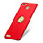 Custodia Plastica Rigida Opaca con Anello Supporto A02 per Huawei Enjoy 5S Rosso