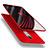 Custodia Plastica Rigida Opaca con Anello Supporto A02 per Huawei Enjoy 6 Rosso