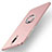 Custodia Plastica Rigida Opaca con Anello Supporto A02 per Huawei Mate 9 Pro Oro Rosa