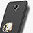 Custodia Plastica Rigida Opaca con Anello Supporto A02 per Xiaomi Redmi Note 2 Nero