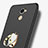 Custodia Plastica Rigida Opaca con Anello Supporto A03 per Huawei Enjoy 7 Plus Nero