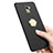 Custodia Plastica Rigida Opaca con Anello Supporto A03 per Huawei Honor 7 Dual SIM Nero