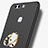 Custodia Plastica Rigida Opaca con Anello Supporto A03 per Huawei Honor 8 Nero
