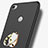 Custodia Plastica Rigida Opaca con Anello Supporto A03 per Xiaomi Mi Max Nero