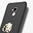 Custodia Plastica Rigida Opaca con Anello Supporto A04 per Huawei Honor 5C Nero