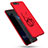 Custodia Plastica Rigida Opaca con Anello Supporto A04 per Huawei P10 Rosso