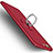 Custodia Plastica Rigida Opaca con Anello Supporto A05 per Huawei P10 Rosso