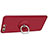 Custodia Plastica Rigida Opaca con Anello Supporto A05 per Huawei P10 Rosso