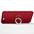 Custodia Plastica Rigida Opaca con Anello Supporto per Apple iPhone 8 Plus Rosso