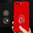 Custodia Plastica Rigida Opaca con Anello Supporto per Huawei Honor View 10 Rosso