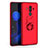 Custodia Plastica Rigida Opaca con Anello Supporto per Huawei Mate 10 Pro Rosso