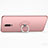 Custodia Plastica Rigida Opaca con Anello Supporto per Huawei Mate 9 Pro Oro Rosa