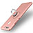 Custodia Plastica Rigida Opaca con Anello Supporto per Huawei P9 Oro Rosa