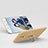 Custodia Plastica Rigida Opaca con Anello Supporto per Samsung Galaxy C8 C710F Oro