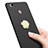 Custodia Plastica Rigida Opaca con Anello Supporto per Xiaomi Mi 4S Nero
