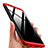 Custodia Plastica Rigida Opaca Fronte e Retro 360 Gradi M03 per Samsung Galaxy S8 Plus Rosso e Nero