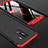 Custodia Plastica Rigida Opaca Fronte e Retro 360 Gradi per Samsung Galaxy A6 Plus Rosso e Nero