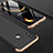 Custodia Plastica Rigida Opaca Fronte e Retro 360 Gradi Q01 per Huawei P Smart (2019) Oro e Nero