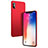 Custodia Plastica Rigida Opaca W01 per Apple iPhone X Rosso