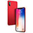 Custodia Plastica Rigida Opaca W01 per Apple iPhone Xs Rosso