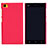 Custodia Plastica Rigida Perforato per Xiaomi Mi 3 Rosso