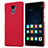 Custodia Plastica Rigida Perforato per Xiaomi Redmi 4 Standard Edition Rosso