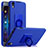 Custodia Plastica Rigida Sabbie Mobili con Anello Supporto per Blackberry DTEK50 Blu