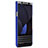Custodia Plastica Rigida Sabbie Mobili con Anello Supporto per Blackberry KEYone Blu