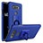 Custodia Plastica Rigida Sabbie Mobili con Anello Supporto per LG V20 Blu
