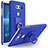Custodia Plastica Rigida Sabbie Mobili con Anello Supporto per LG V30 Blu