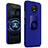 Custodia Plastica Rigida Sabbie Mobili con Anello Supporto per Motorola Moto G5S Blu