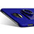 Custodia Plastica Rigida Sabbie Mobili con Anello Supporto per Motorola Moto Z Play Blu