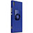 Custodia Plastica Rigida Sabbie Mobili con Anello Supporto per Sony Xperia XA1 Ultra Blu
