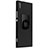 Custodia Plastica Rigida Sabbie Mobili con Anello Supporto per Sony Xperia XA1 Ultra Nero